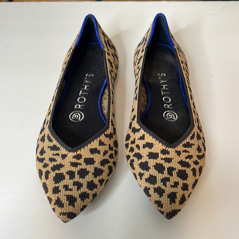 Rothy’s The Point Animal Print Flats